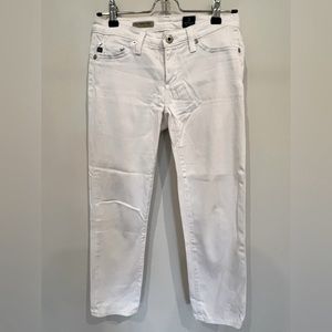 AG Adriano Goldschmied The Stilt Crop White Cigarette Jean Crop size 25